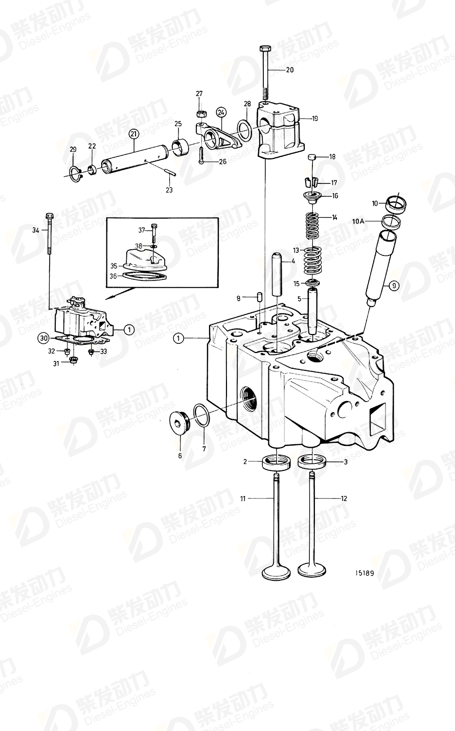 VOLVO Cylinder Head 3803135 Drawing